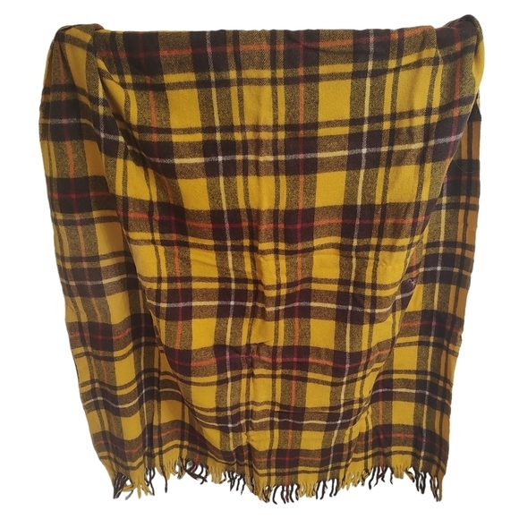 Faribo Faribault Plaid Blanket Gold Throw - Picture 4 of 4